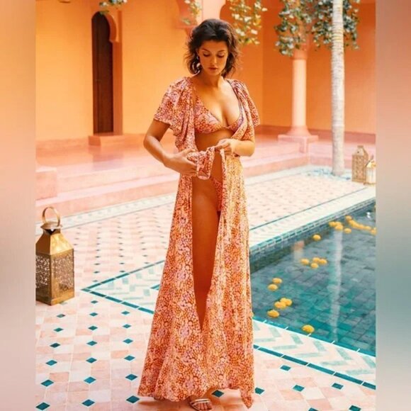 New L*Space Panama Wrap Maxi Dress/Swim Cover-Up NWT Size Small - Picture 5 of 17